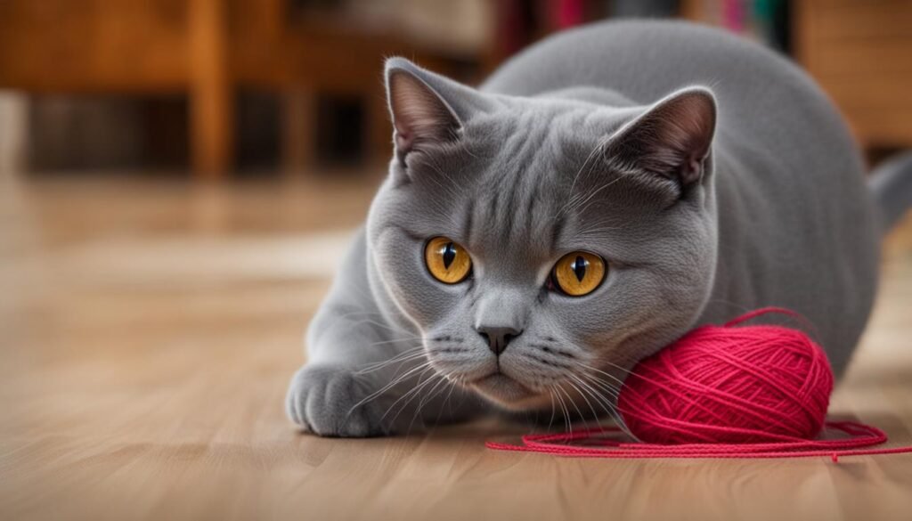British Shorthair playing