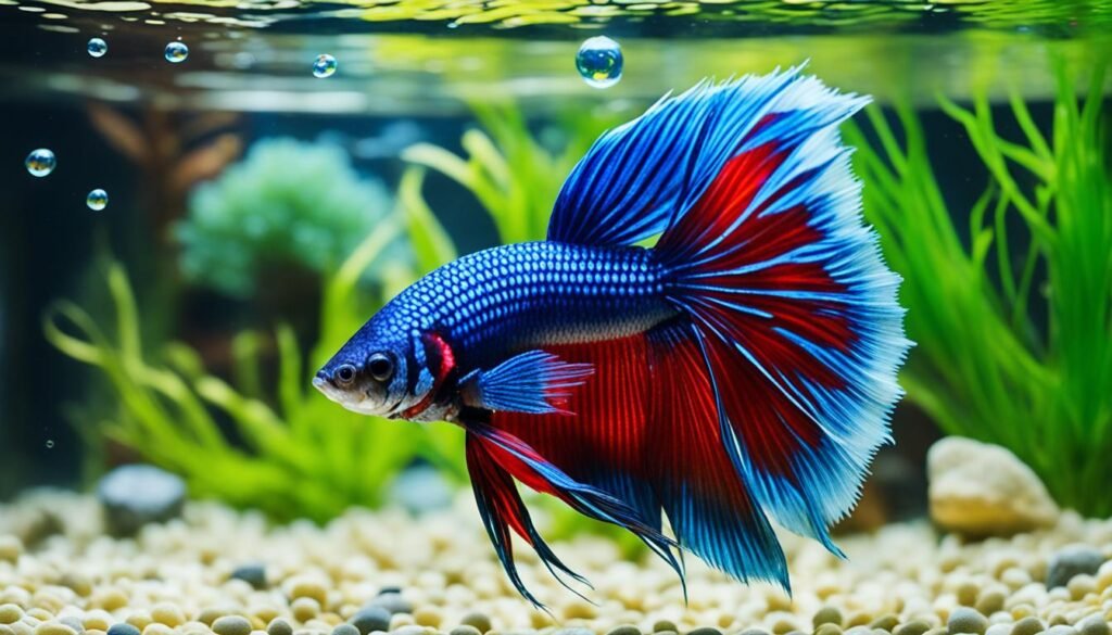 Beautiful Betta Fish in Aquatic Scene