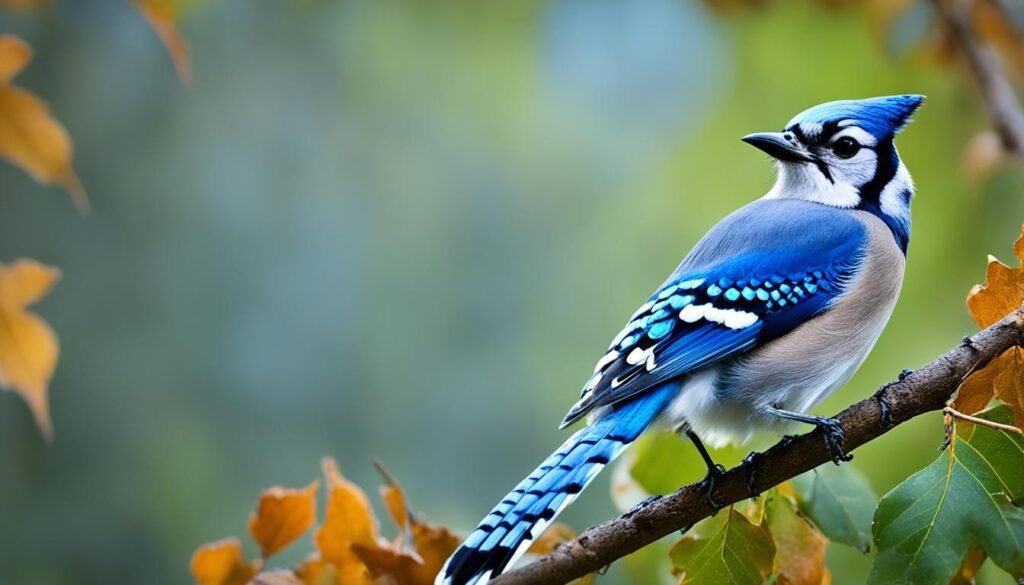 Blue Jay in Oak Tree Habitat