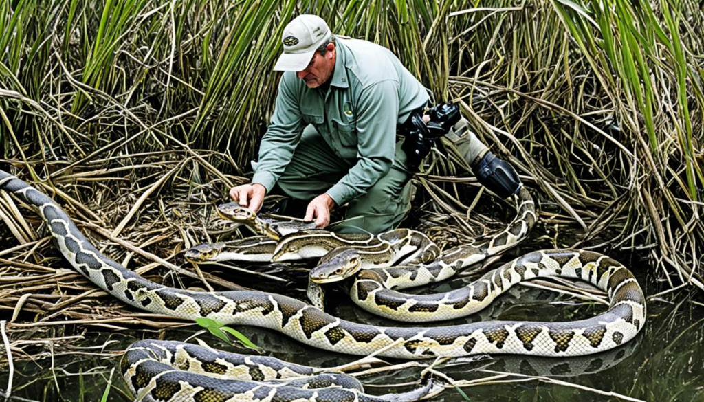 fighting the invasive Burmese python