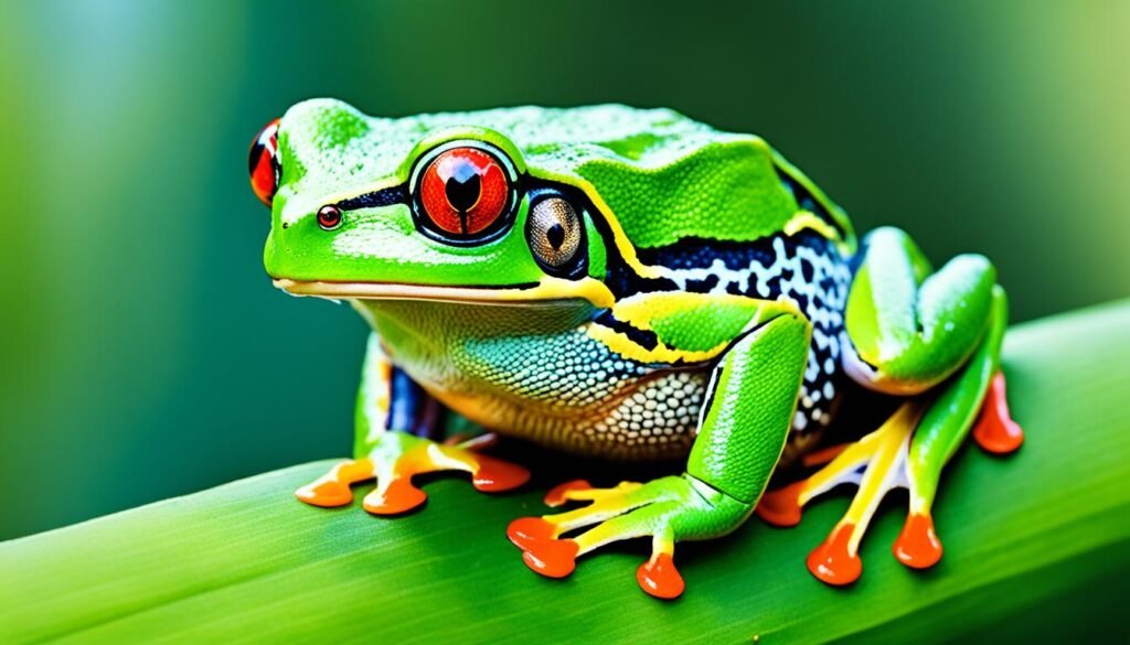 Vibrant Color of the Australian Green Tree Frog