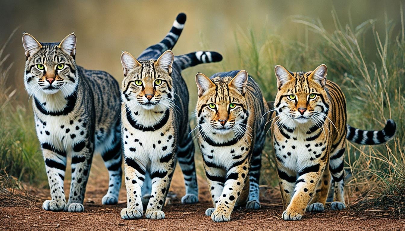 all types of felines, wild cat