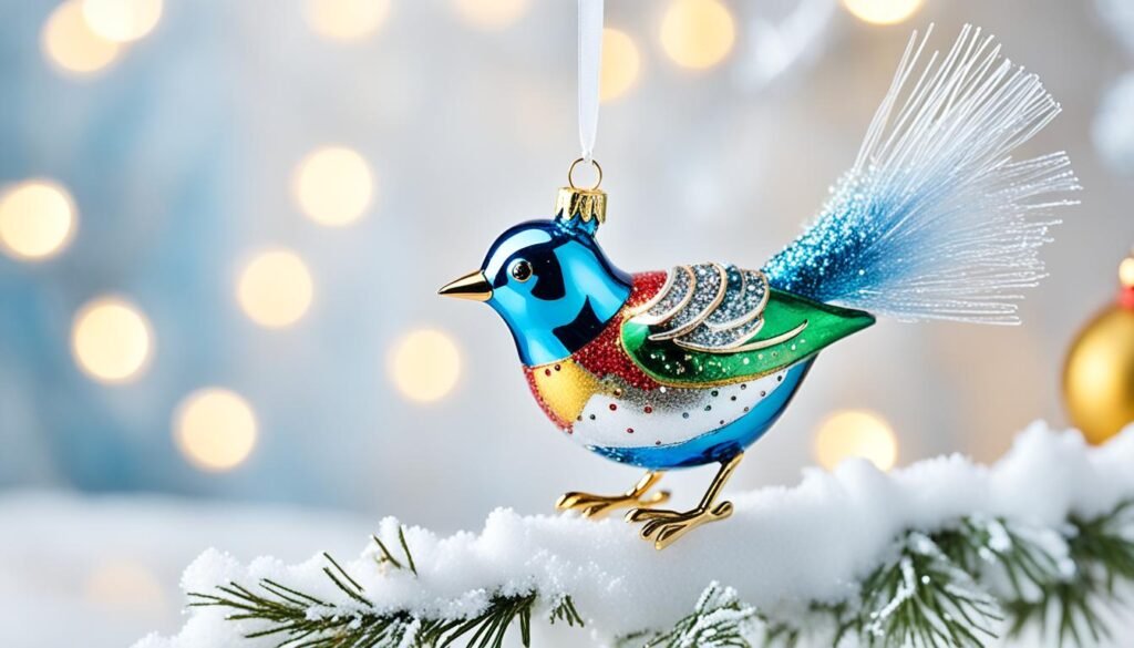 blown glass bird ornament