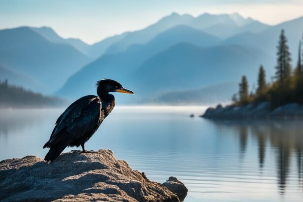 cormorant bird, double-crested cormorant