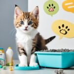 teaching kitten litter box