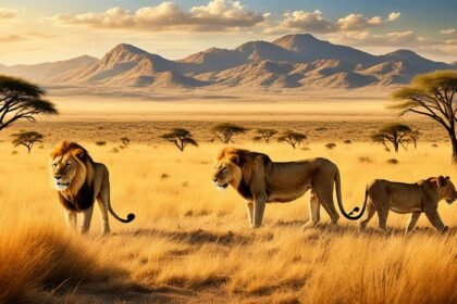 where do lions live in the world