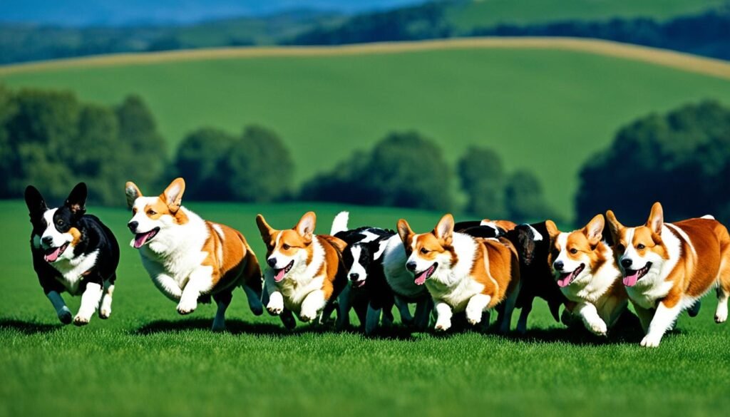 pembroke welsh corgi herding cattle