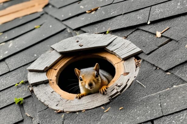 squirrel damage to house