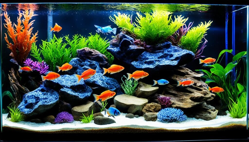 Oscars in a large aquarium with ample swimming space