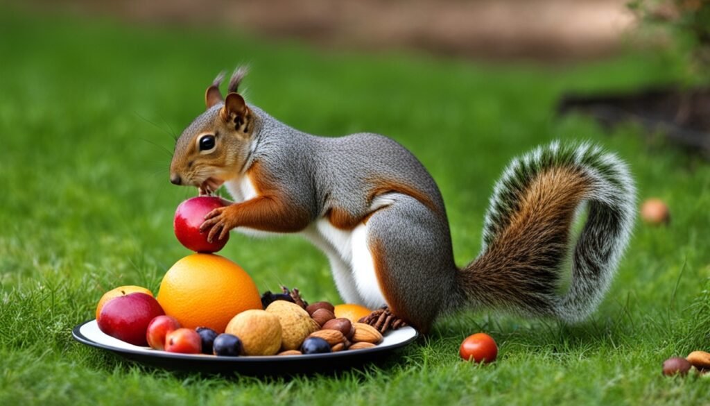 Maintaining a balanced diet for squirrels