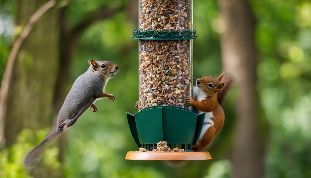 Squirrel-proof bird feeders