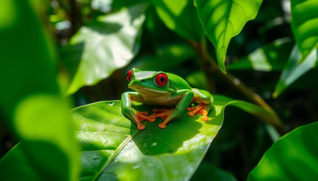 Red-Eyed Tree Frog Camouflage