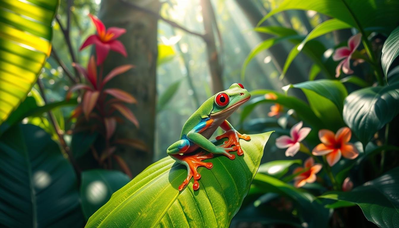 red-eyed tree frog adaptations